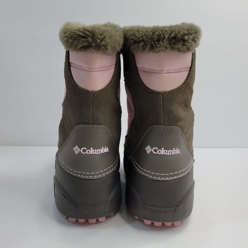 Columbia Rope Tow Kids Winter Faux Fur Boots Pink Brown BY1412-255 US Size 5Y - Picture 7 of 11